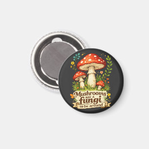 Aimant Cadeau de champignons drôles de la forêt pour les