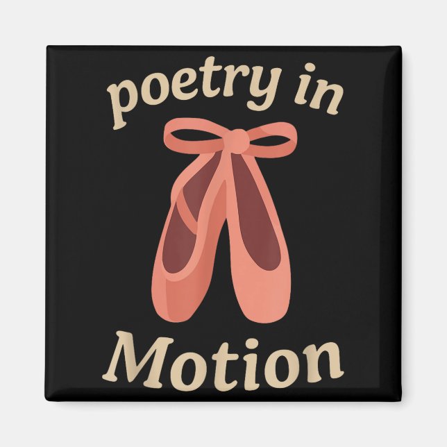 Aimant Cadeau de citation de danseur de ballet en mouveme (Devant)