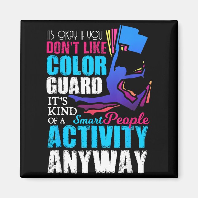 Aimant Cadeau de citation de garde de couleur de personne (Devant)