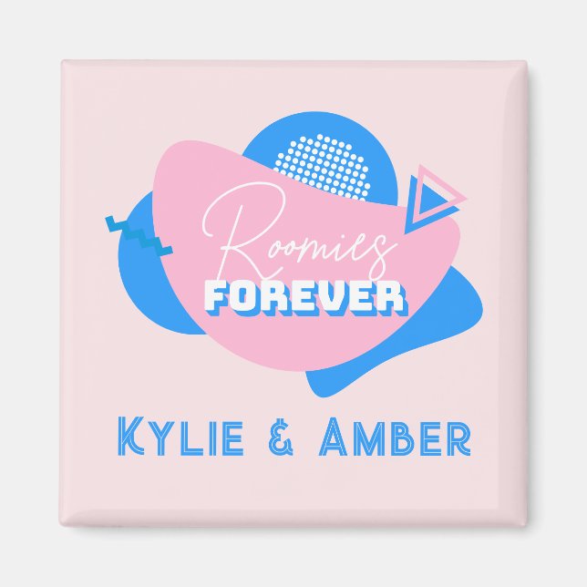 Aimant Cadeau de colocation Nom personnalisé "Roomies For (Devant)