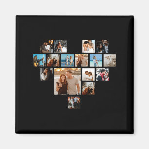 Aimant Cadeau de couples Saint-Valentin Collage photo de