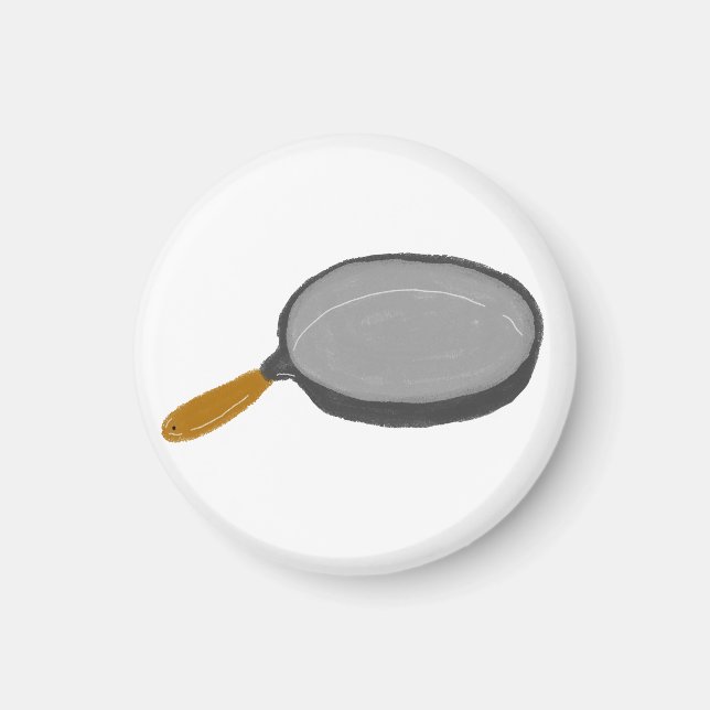 Aimant Cadeau de cuisson en poêle en fonte rustique (Devant)