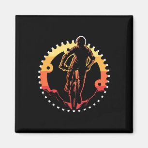 Aimant Cadeau de cyclisme sur montagne de MTB de vitesse
