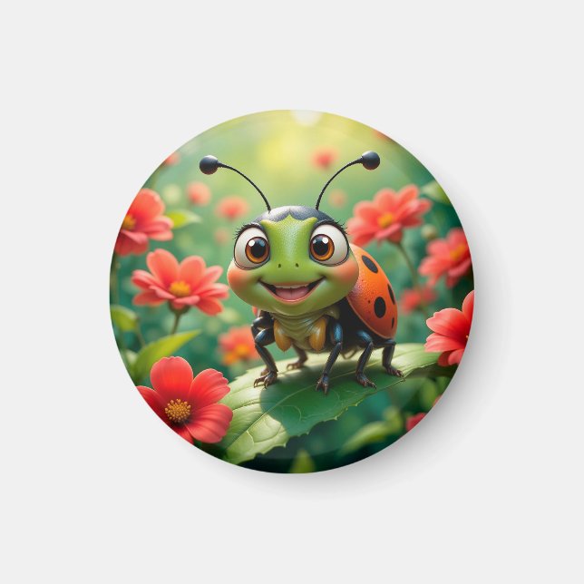 Aimant Cadeau de décoration de jardin amusant représentan (Devant)
