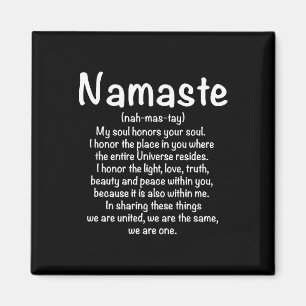 Aimant Cadeau de définition de Namaste Yoga Bouddhiste Mé