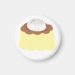 Aimant Cadeau de dessert de pudding crémeux à la crème
