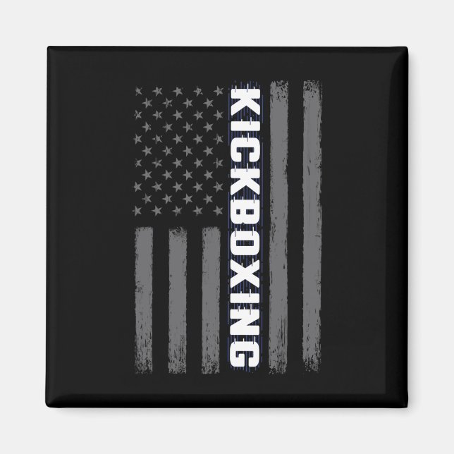 Aimant Cadeau de drapeau américain de kickboxing Usa Arts (Devant)