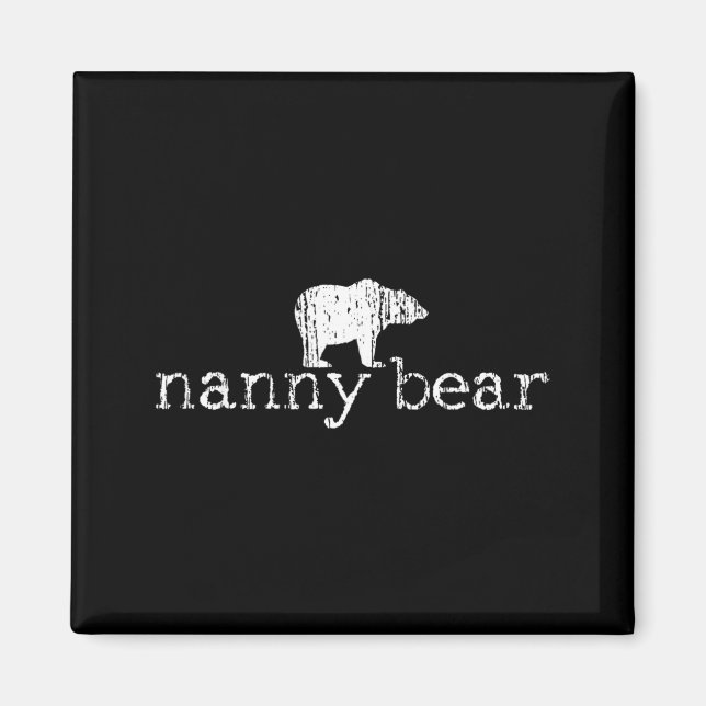 Aimant Cadeau de fête des mères Nanny Grand-mère (Devant)