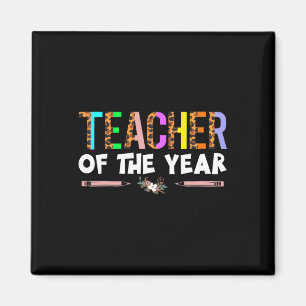 Aimant Cadeau de fête pour l'enseignant de l'année Apprec