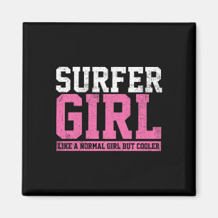 Aimant Cadeau de fille surfeuse surfant
