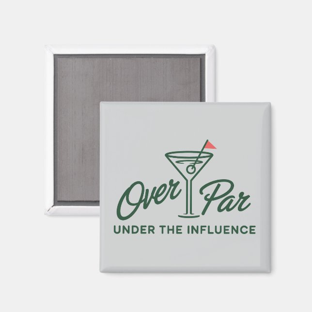 Aimant Cadeau de golf au-dessus du par et sous influence  (Recto/Verso)