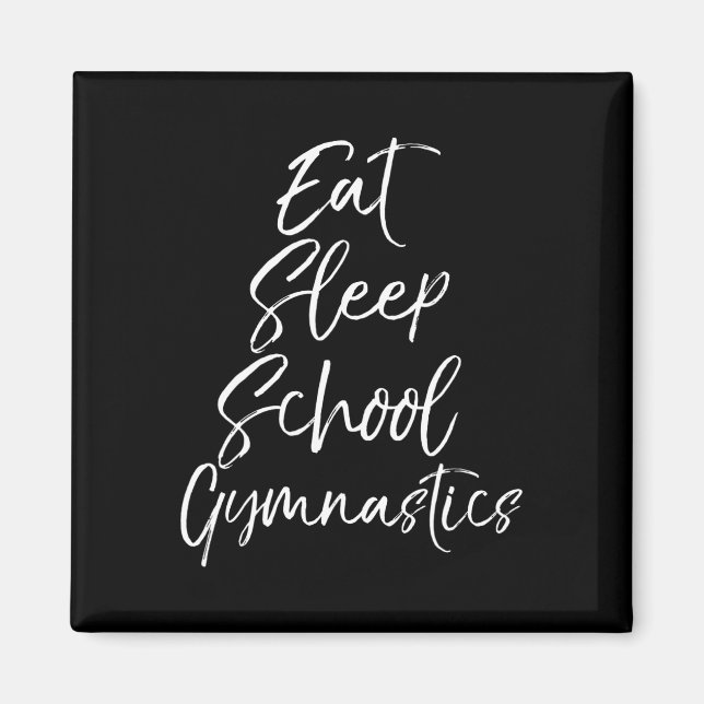 Aimant Cadeau de gymnaste mignon pour filles Manger Dormi (Devant)
