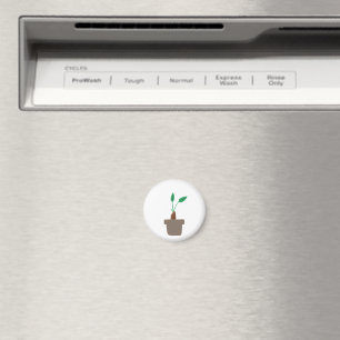 Aimant Cadeau de jardinier minimaliste de pousse en pot