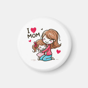 Aimant Cadeau de la fête des mères J'aime maman