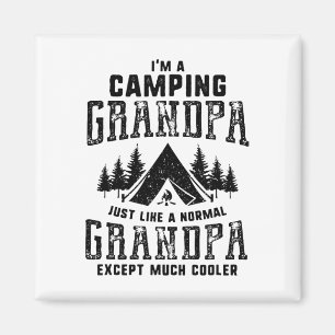 Aimant Cadeau de la fête des pères grand-père camping gra