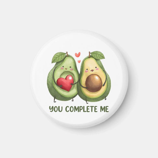 Aimant Cadeau de la Saint-Valentin Avocat Tu Me Complètes (Devant)