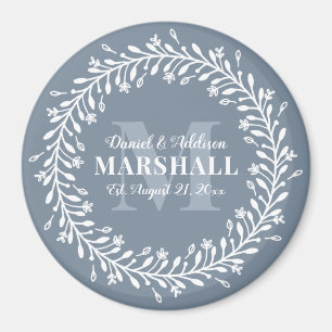 Aimant Cadeau de mariage couple lettre majuscule Couronne