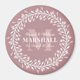 Aimant Cadeau de mariage personnalisé Couple Couronne Ros