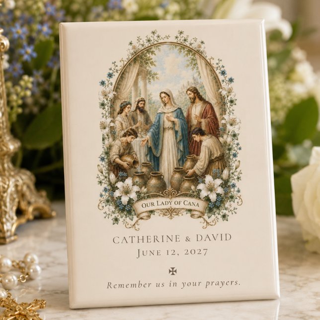 Aimant Cadeau de mariage traditionnel catholique de Cana (Créateur téléchargé)