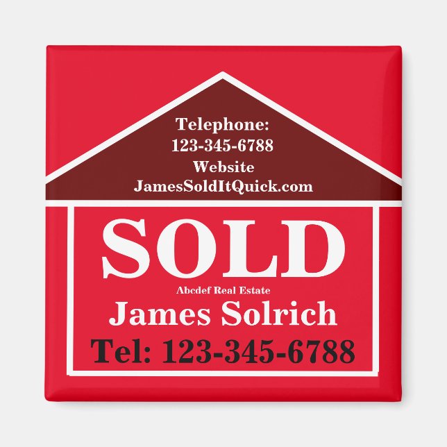 Aimant CADEAU DE MARKETING IMMOBILIER Pour Clients Modern (Devant)