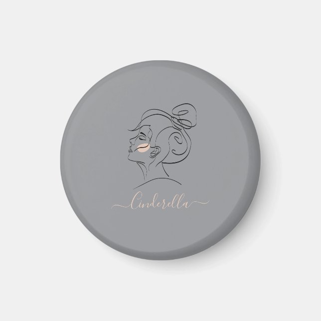 Aimant Cadeau de monogramme de design moderne personnalis (Devant)