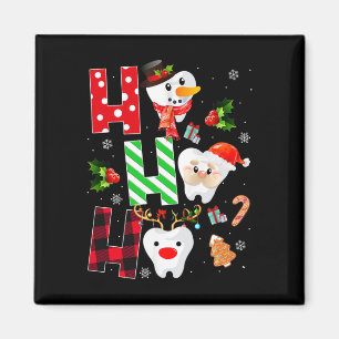 Aimant Cadeau de Noël de dentiste amusant dent rouge à ca