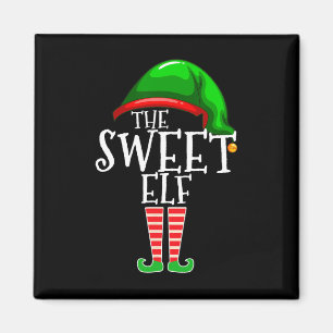 Aimant cadeau de Noël de la famille elfe sucré