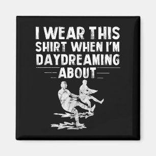 Aimant Cadeau de Noël de ski pieds nus pour skieurs pieds