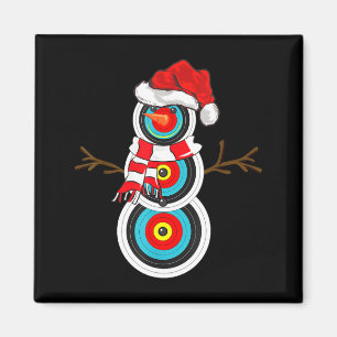 Aimant Cadeau de Noël de tir à l'arc Chapeau de Père Noël