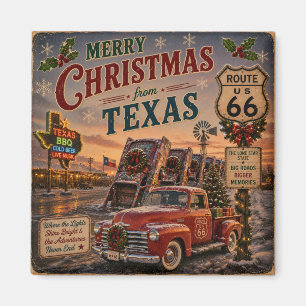 Aimant Cadeau de Noël Lone Star au bord de la route