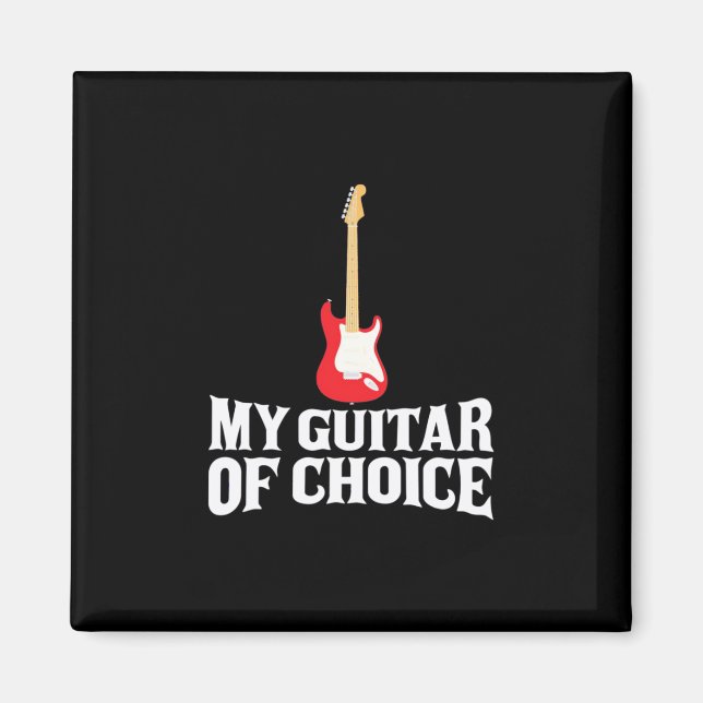 Aimant Cadeau de Noël | Ma guitare de choix (Devant)