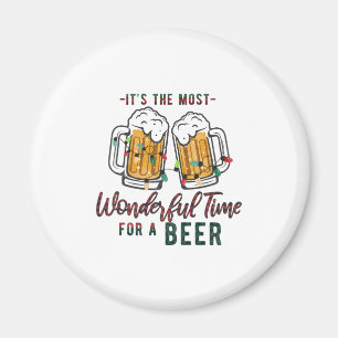 Aimant Cadeau De Noël Merveilleux Temps Pour Une Bière