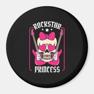 Aimant Cadeau de Noël Rokstar Princess Skull
