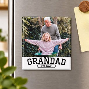 Aimant Cadeau de Papi Établie Photo Nouveau Père