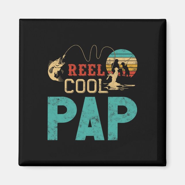 Aimant Cadeau de pêche vraiment cool pour papa pour la fê (Devant)