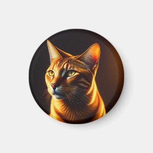 Aimant Cadeau de peinture visage chat mignon