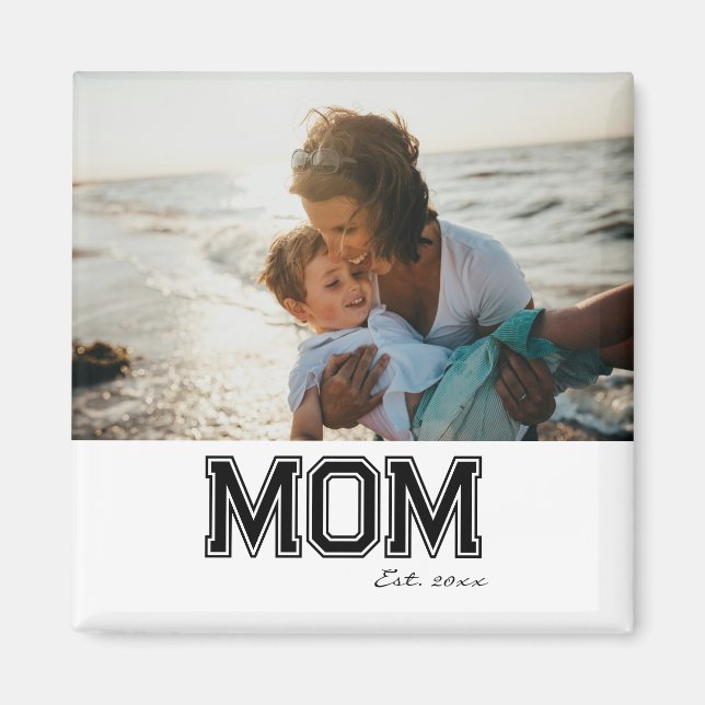 Aimant Cadeau de photo d'anniversaire de 'Maman' pour la  (Devant)