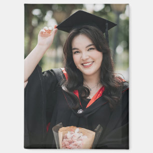 Aimant Cadeau de photo de remise de diplôme personnalisé 