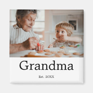 Aimant Cadeau de photo établi par grand-mère