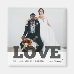 Aimant Cadeau de Remerciement de Mariage Photo