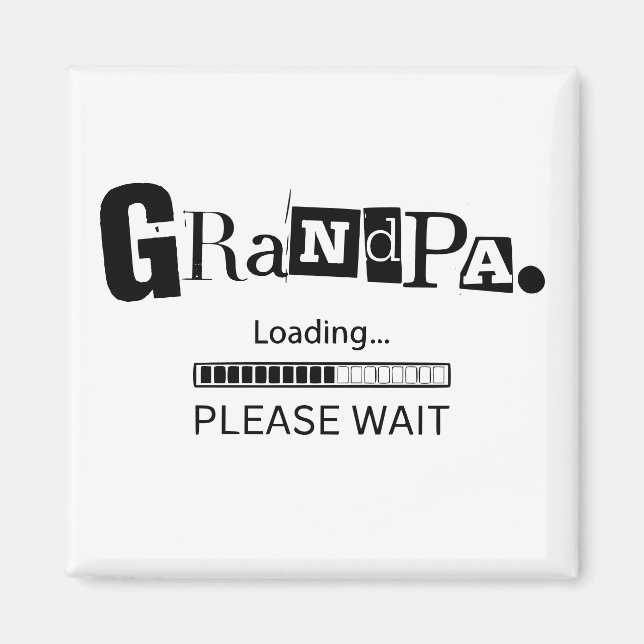 Aimant Cadeau de révélation de grossesse drôle pour papy  (Devant)