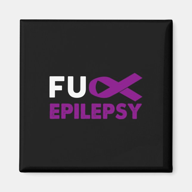 Aimant Cadeau de soutien et de sensibilisation à l'épilep (Devant)