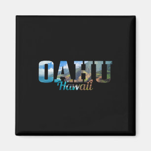 Aimant Cadeau de surfeur commémoratif d'Oahu Hawaï