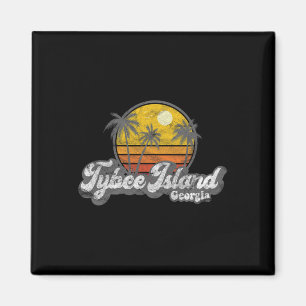 Aimant Cadeau de surfeur Vintage de Tybee Island Ga Retro