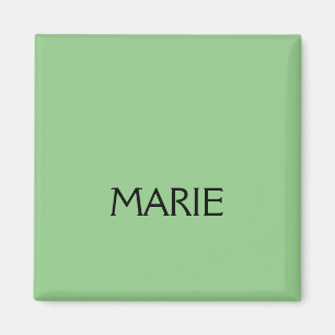 AIMANT CADEAU DE TEXTE AJOUTEZ VOTRE NOM VERT MINIMAL SIM