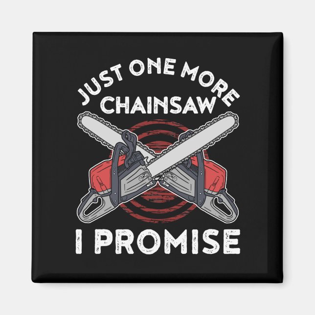 Aimant Cadeau de travail du bois Hommes Lumberjack Arbori (Devant)