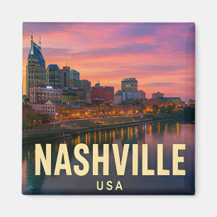 Aimant Cadeau de voyage à Nashville Tennessee Music City
