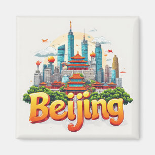 Aimant Cadeau de voyage à Pékin Chine pour voyageur fréqu