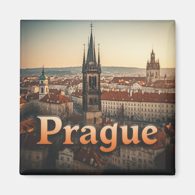 Aimant Cadeau de voyage à Prague (Devant)