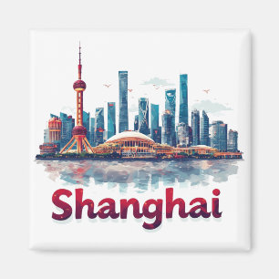 Aimant Cadeau de voyage de la ville de Shanghai en Chine 